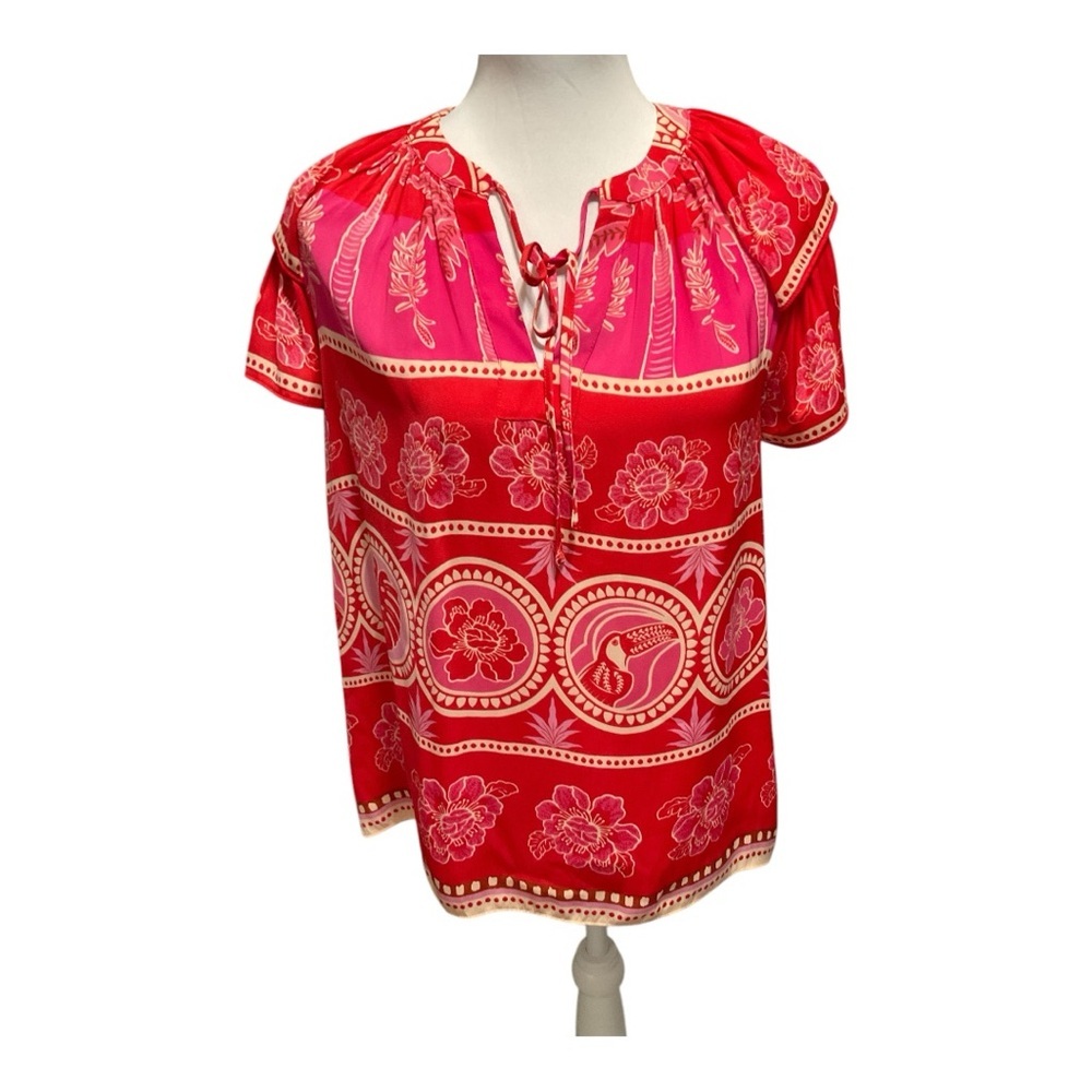 Cupcakes and Cashmere Pink Floral Top Size S